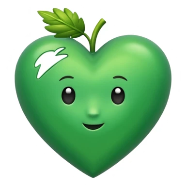 Quiero un corazón color verde pino sticker