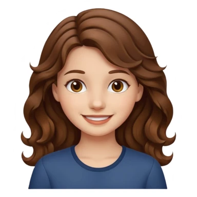 brown hair girl wavy sticker