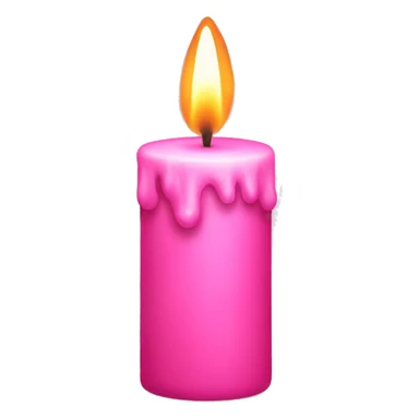Pink candle sticker