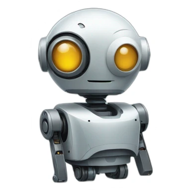 The robot is waiting sticker