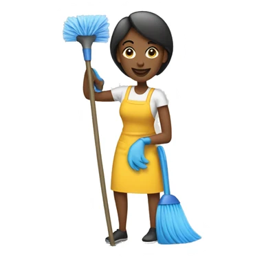 Women cleaning sticker