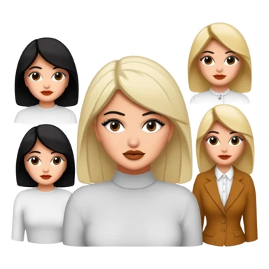 Kyile Jenner beyaz tenli ve düz baddy uzun saç ve dalgalı saçlar sticker