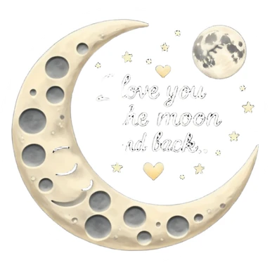 "I love you to the moon and back" exact words?
 sticker
