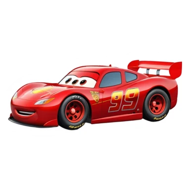 lightning mcqueen metallic red sticker