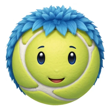 full blue tennis ball sticker