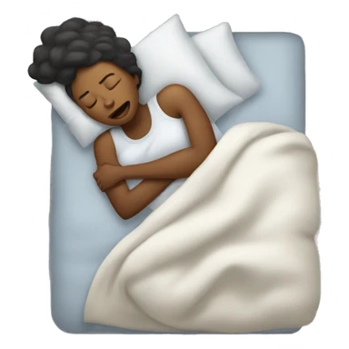 Woman sleeping and having a nightmare sticker