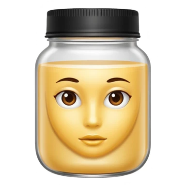WHITE hair mask in a jar THE PRODUCT WITHOUT MOUTH AND EYES  sticker