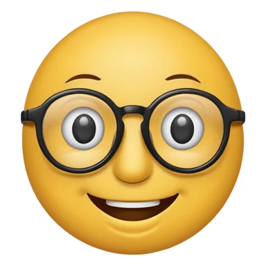 Smart smiley with glasses stock vector make him black sticker