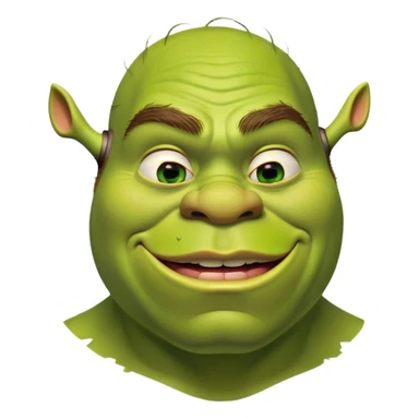 Shrek mordiéndose el labio sticker