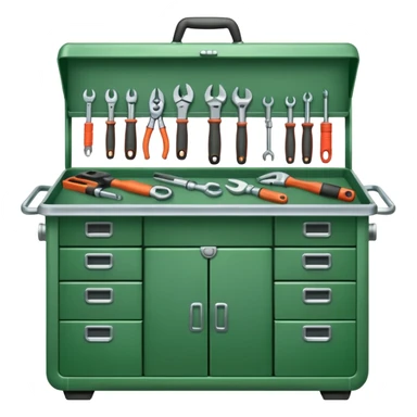 green mechanic tool table sticker