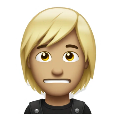 A emoji being emo sticker