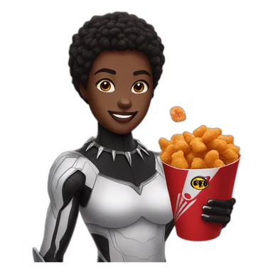 Black panther with kfc sticker