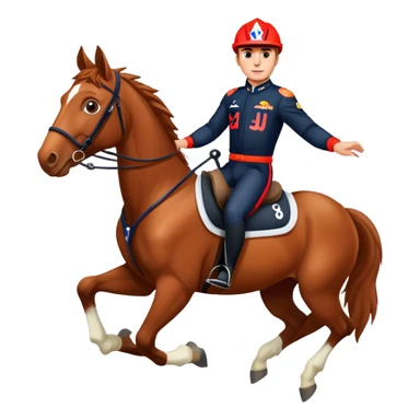 max verstappen driving a horse sticker
