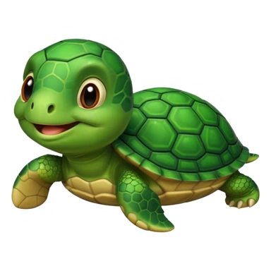 a cute little turtle  sticker