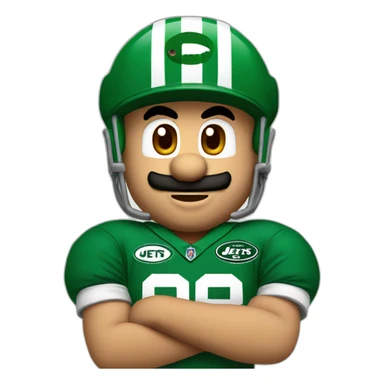 mario-wearing-a-jets-jersey sticker