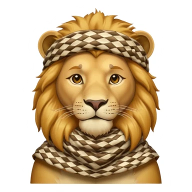 León con keffiyeh sticker