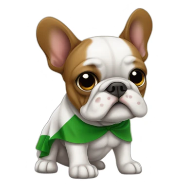 Bouledogue français avec le drapeau de l’Irlande sticker