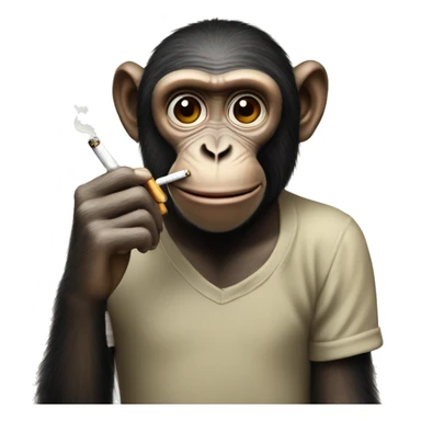 Monkey with cigarette  sticker