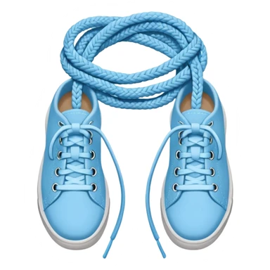 make an emoji of light blue shoe laces sticker