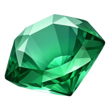 emerald gemstone with facets sticker