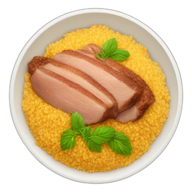 Meal of couscous with meat sticker