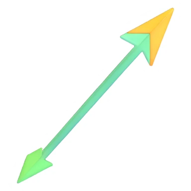 transparent glass arrow sticker