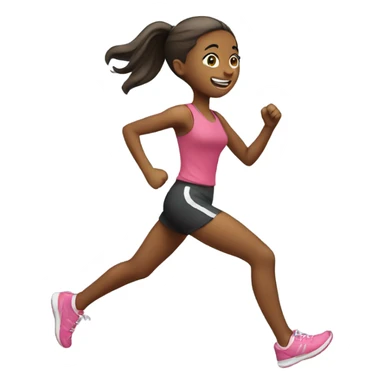 Girl running  sticker