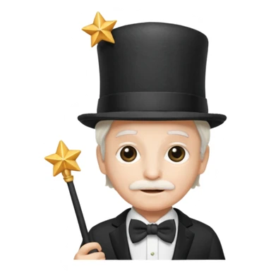 67 kid with a bowtie, a fancy hat and a wand sticker