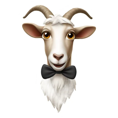 Einstein goat with mustache  sticker