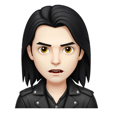 rockstar vampire neutral face sticker