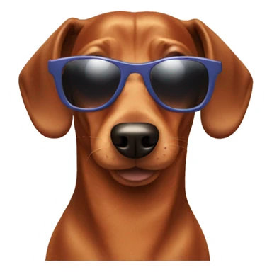 dachshund with sunglasses sticker