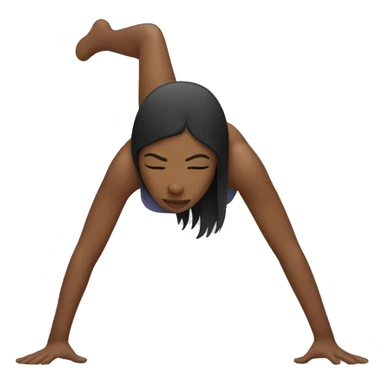 a black woman head down doing cartwheel sticker