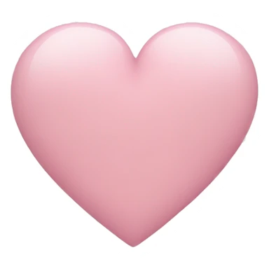 Light pink heart emoji with no face sticker