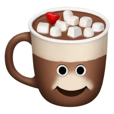 Hot chocolate with marshmallows Christmas themed  sticker