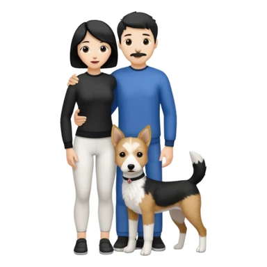 Quiero una pareja con un perro Fox terrier sticker