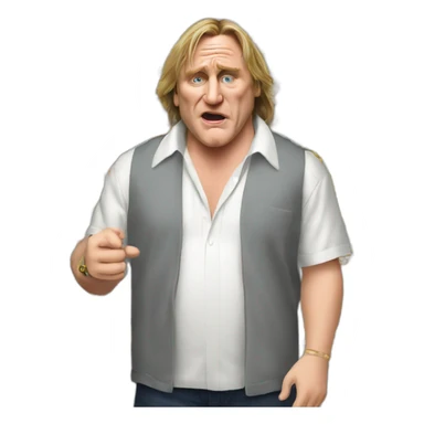 Gerard Depardieu rapping while drunk sticker