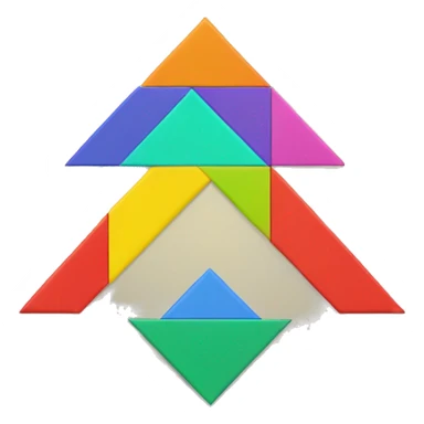 tangram with 7 pieces sticker