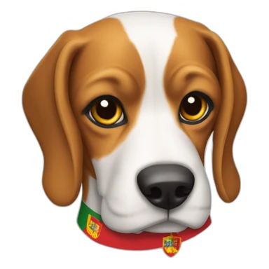 Beagle drapeau Portugal sticker