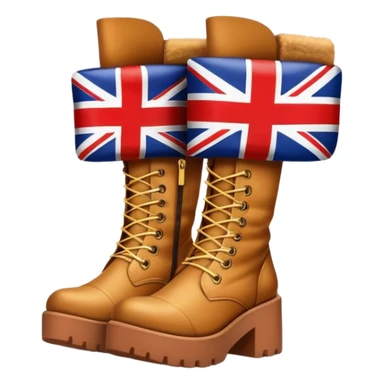 Union Jack flag platform boots ginger spice sticker