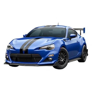 Sexy glossy dark blue 2025 Toyota 86 styled like 65 mustang rally racing car  sticker