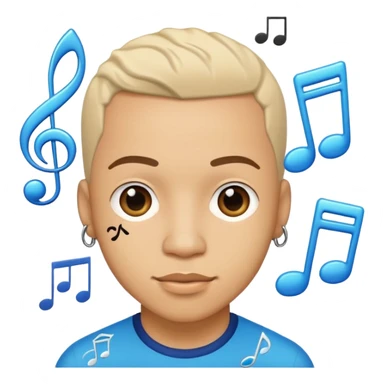 icejjfish with musical notes sticker