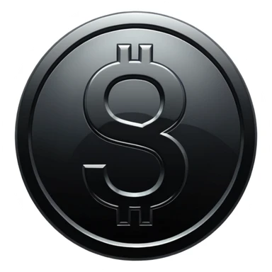 $ dollar black symbol sticker