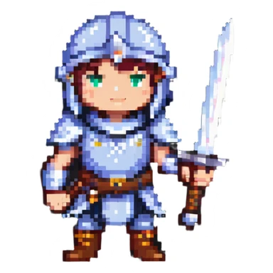 retro fantasy warrior with sword sticker