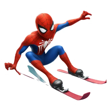 Spider-Man on snow skis sticker