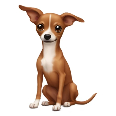 Reddish brown chihuahua whippet mix sticker