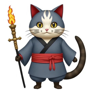 Dark Kunikuzushi-Kabukimono-Scarameow-Scaramouche-Wanderer character (full body) sticker