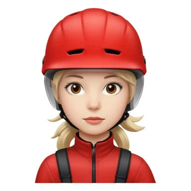 girl with a red bike helmet, simple and clear design sticker