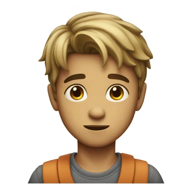 Boy giving side eye sticker