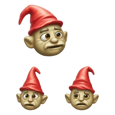 gnome pepe pressin a button which has he word "gamba" on it, and losing all his braincells while doing it sticker