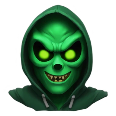 Dominus Green hoddie with demon eyes sticker